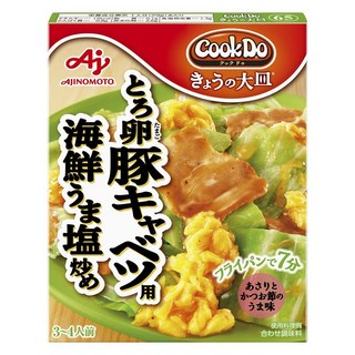 AJINOMOTO 味之素 Cook Do滑蛋豬肉炒高麗菜海鮮鹽味醬, 100g, 1盒