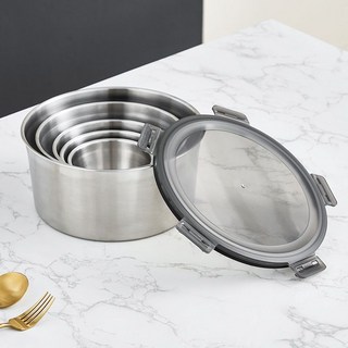 316抗菌不鏽鋼保鮮盒 德國TVU認證99%抗菌 食品級密封盒 蒸烤兩用 廚房收納神器 蒸烤防漏密封 台北仓库直發, 1個, 保鮮盒蓋子一個