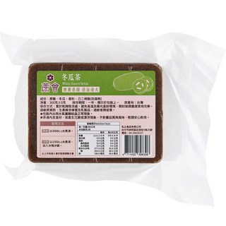 蔗會 冬瓜茶 古早味蔗糖熬煮 冷熱皆宜 300g 台灣製造 ISO HACCP HALAL認證高品質茶磚, 1個, 1個裝