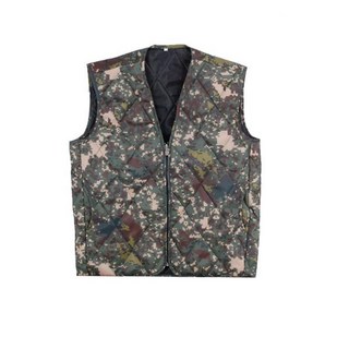 깔깔이v넥조끼 국산 군용깔깔이 작업복 남여공용 디지털카키