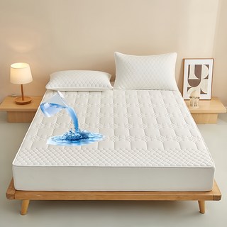 양질 먼지없는 방수 매트리스 커버 방수 침대 갓 매트리스 커버 워싱 면 패딩 침대 삿갓