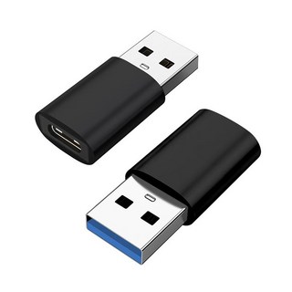 Type-c 轉 USB 轉接頭 USB3.0 Type-c 母轉公 USB 轉接頭 充電轉換器 支援快充 (台灣現貨), 黑色, 1個
