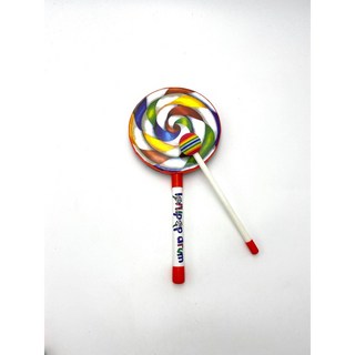 《白毛猴樂器》棒棒糖鼓 Lollipop Drum 含鼓棒 三種尺寸 兒童樂器玩具, 1個, 6吋