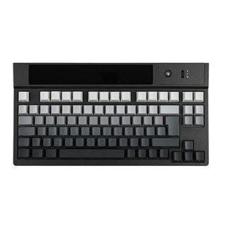 EPOMAKER DynaTab 75X 75 컴팩트 Bluetooth2.4GType-C 핫스왑 기계식 키보드맞춤형 도트 매트릭스 RGB LED 스크린 포함, Epo Sea Salt Silent, 11)Black Grey-ISO UK, 없음, 없음