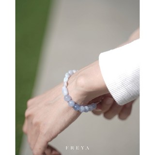 Freya 海藍寶手鍊-獨家設計 串珠 水晶寶石 925銀