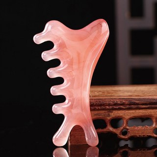 【Helena】四合一多功能按摩梳 刮痧板 經絡梳 刮痧 梳子 疏通經絡神器 面部頭皮按摩 - 生活小物, 粉色, 1個