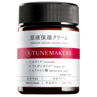 TUNEMAKERS 渡美 原液保濕乳霜, 含神經醯胺, 摩洛哥堅果油, 玻尿酸, 日本製造, 50g, 1罐