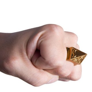 호신용 반지목걸이 유리창 파괴 감금 탈출 호신용품, 1개, 골드 P5722