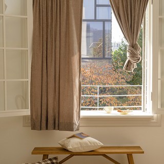 초코 스웨이드 벨벳 방한 커튼