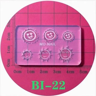 네일용스티커 BI01-59 개 토끼 구름 편지 3D 조각 실리콘 몰드 템플릿 스탬퍼 DIY 네일 아트 장식 도구, 1개, 22 BI-22