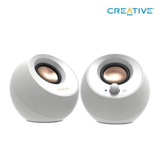 [특별할인가] CREATIVE PEBBLE V3 스피커 화이트 블랙, CREATIVE PEBBLE V3 화이트
