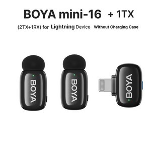 무선 라발리에마이크 BOYA 미니사이즈 핀마이크 iPhone15 iPhone16 Android USB-C기기 호환 노이즈리덕션 비디오촬영 라이브방송 스트리밍 콘텐츠제작 본품, BOYA mini-16-1TX