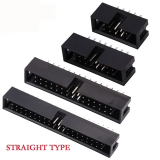 2.54MM 피치 FC/DC3 6/8/10/12/14/16/20/24/26/30/34/40/50 핀 위치 암 IDC 소켓 커넥터 리본 케이블 수, 01 10PCS, 03 12P, 02 STRAIGHT TYPE