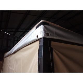 【如是軒】炊事帳 客廳帳(圍布密貼款配件), 帶透明窗圍布(無開孔),墨綠色