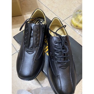 Jack Wolfskin飛狼皮鞋 休閒黑皮鞋 台灣製 男士商務休閒首選