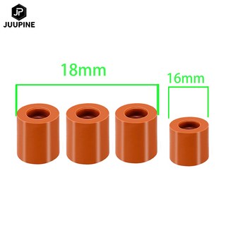 실리콘 솔리드 스페이서 블랙 레벨러 핫 베드 레벨링 칼럼 CR-10/ CR10S Ende 3 3D 프린터 부품용 18mm 16mm 세트당 4 개, 01 1 Set, 05 Orange 16mm and 18mm
