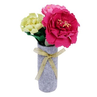 不織布diy花束/花盆∣手工花束 免裁剪 手工diy布藝材料包 母親節 禮物︱麥手作, E迎春花開小盆栽, 1個