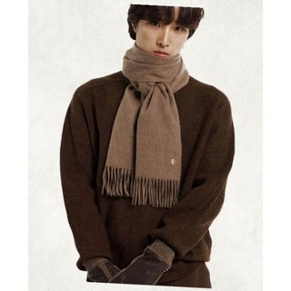 고급스럽고 세련된 헤지스 HAZZYS MEN ACC 카멜 퍼피자수 울캐시미어혼방 머플러 선물