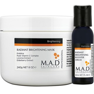 매드스킨케어 [M.A.D Skincare] 레디언트 브라이트닝 마스크 240g+스킨부스터 세럼, 1개, 1개입