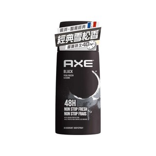 AXE 戰斧 男用體香噴霧 150ml (星際 黑夜 深海 淡雅 地中海), 1個, 黯黑經典噴霧(黑)150ml