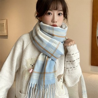 베르디에 타탄체크 목도리 여성 머플러