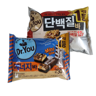오리온 닥터유 에너지바 미니 310g+단백질바 미니 324g, 330g, 2개