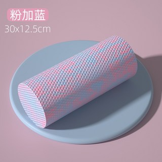 瑜珈柱 按摩滾筒 瑜珈滾筒 瑜珈輪 健身 腰背按摩 瑜珈滾輪 放鬆實心肌肉按摩泡沫軸 - 台灣現貨12H發貨, 【30*12.5cm】迷彩粉, 1個