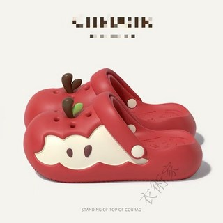 EVA蘋果造型拖鞋 柔軟防滑居家涼拖鞋 浴室客廳室內外皆宜