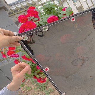 嘉義出貨 加厚黑色透明雨布防水布帆布防雨遮陽防晒隔熱篷布室外遮擋塑膠布, 透明黑色