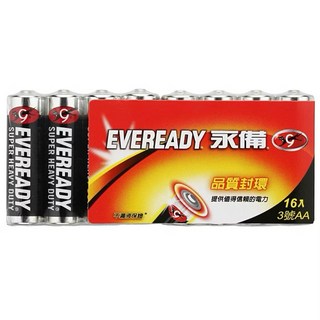 EVEREADY永備電池 3號16入4號16入 AA AAA 電池 原廠公司貨 促銷廣告價, 1個, 3號16入, 16個裝