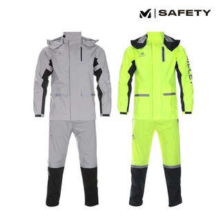 밀레 고급형 우비 등산 작업 안전 비옷 배달 우의, 라임, 1개