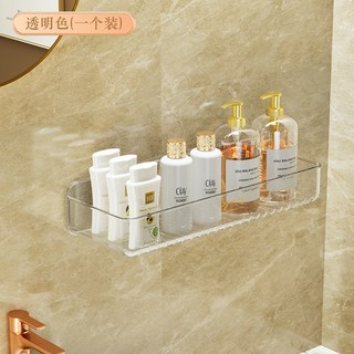 輕奢衛浴浴室置物架浴室廁所墻上壁掛轉角免打孔衛生間收納架PET牆壁置物架置物架收納架陳列架儲物架居家收納廚房收納浴室收納, 白色, 1個