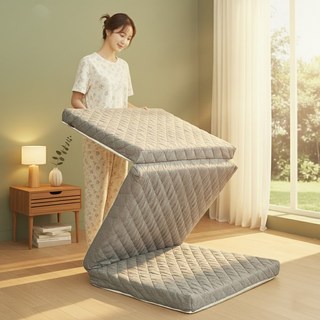 잠스쿨 3단 접이식 매트리스 단단한 토퍼 허리에좋은 침대 바닥 매트