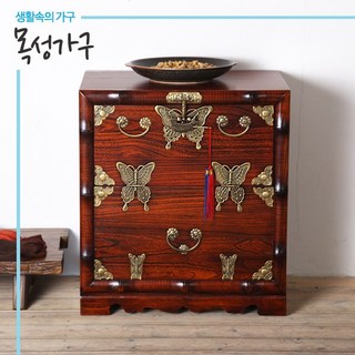 목성가구 착한가격 실용적인 고급오동나무 다용도수납 양문여닫이함 수납장, 고급나비원목수납장