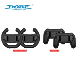 스위치 2 조이 콘 액세서리 용 4-in-1 스티어링 레이싱 휠 컨트롤러 그립 Mario Kart World 핸드 홀더, 01 Black