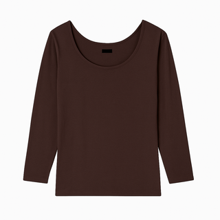 유니클로 여성 히트텍 U넥 티셔츠(8부)