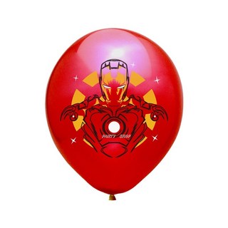 【當日出貨 在台現貨】RE49 12吋英雄聯盟卡通乳膠氣球 生日派對裝飾氣球, 紅鋼鐵人_(不含運)訂單滿佰元才出貨, 1個