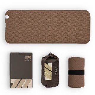 접쏙 여행용 프리볼트 전기매트 캠핑 탄소 컴팩트 전기장판 1인용 110V 겸용, 미니(50X140cm), 브라운