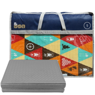 (따사롬) 두꺼운 엠보싱 양면 코팅 보온 단열 텐트 캠핑매트 돗자리 ( 중형 / 대형 / 특대형 ) from 티제이글로벌, 캠핑패턴 오렌지