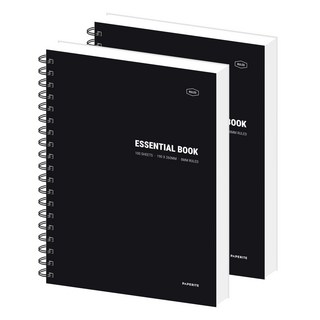 페이퍼릿 하드커버 노트 100g, 100매, 2개, 블랙