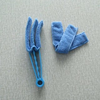 다기능 먼지 청소 브러시 3 날 창문 블라인드 에어컨 클리너 셔터 홈 도구, 02 파란, 02 파란