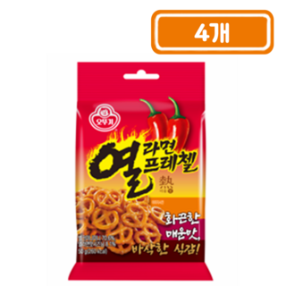 오뚜기 열라면 프레첼, 4개, 50g