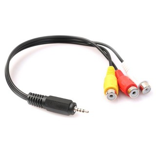 미니 AV 수-3RCA 암 MF 오디오 비디오 케이블 스테레오 잭 어댑터 코드 2.5mm, 1개