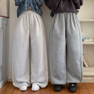 잇진 여성 빅사이즈 투웨이 절개 벌룬 와이드 트레이닝 팬츠 (기본/숏 2단기장)