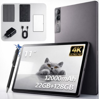 11인치 OLED 태블릿PC 안드로이드14 키보드 패키지 터치펜/케이스/보호필름 포함, Wi-Fi+Cellular, 128GB, 티타늄 그레이