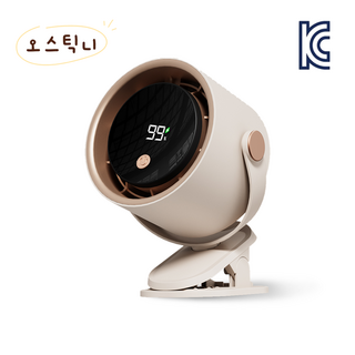[KC인증] 오스틱니 [초특가] 빠른냉각 고항속 디지털 탁상용 가정 기숙사 무소음 360도 회전 소형 디지털 디스플레이 충전식 선풍기 테이블팬 USB 클립 선풍기/순환 선풍기, 카키