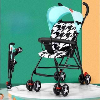 폴딩 유모차 간단 6세 여행용 원터치 기내반입, H. 표준 모델  모카 그레이 풀 쉐드 모델