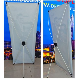 실내용 x배너거치대 일체형 사이즈조절가능 배너거치대 현수막지지대 XB306/307, 1개, 블랙 소