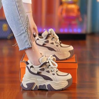厚底增高女鞋老爹鞋秋冬季爆款防滑舒適百搭運動休閒老爹鞋