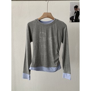 1+1 모달 블라우스 긴팔 티셔츠 23333